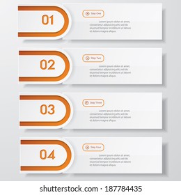 Design clean number banners template/graphic or website layout. Vector.