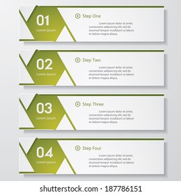 Design clean number banners template/graphic or website layout. Vector.