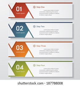 Design clean number banners template/graphic or website layout. Vector.