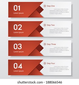 Design clean number banners template/graphic or website layout. Vector.