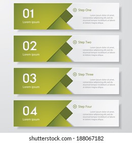Design clean number banners template/graphic or website layout. Vector.