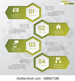 Design clean number banners template/graphic or website layout. Vector.