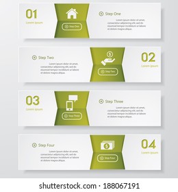 Design clean number banners template/graphic or website layout. Vector.