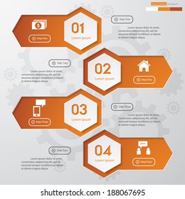 Design clean number banners template/graphic or website layout. Vector.