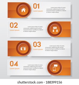 Design clean number banners template/graphic or website layout. Vector.