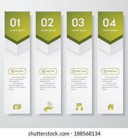 Design clean number banners template/graphic or website layout. Vector.