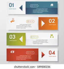 Design clean number banners template/graphic or website layout. Vector.