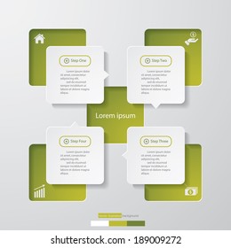 Design clean number banners template/graphic or website layout. Vector.