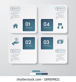 Design clean number banners template/graphic or website layout. Vector.