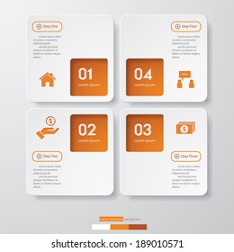 Design clean number banners template/graphic or website layout. Vector.