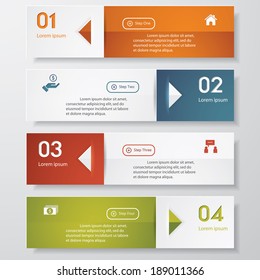 Design clean number banners template/graphic or website layout. Vector.