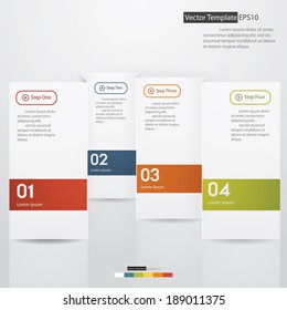 Design clean number banners template/graphic or website layout. Vector.