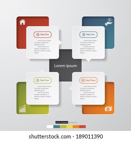Design clean number banners template/graphic or website layout. Vector.