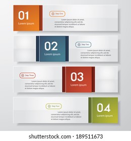 Design clean number banners template/graphic or website layout. Vector.