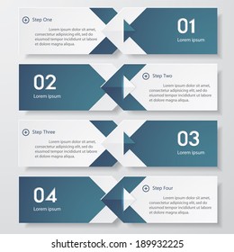 Design clean number banners template/graphic or website layout. Vector.