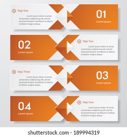 Design clean number banners template/graphic or website layout. Vector.