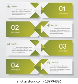 Design clean number banners template/graphic or website layout. Vector.