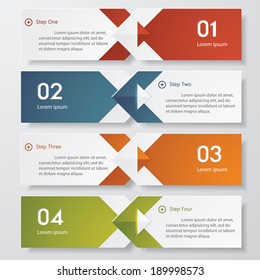 Design clean number banners template/graphic or website layout. Vector.