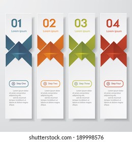 Design clean number banners template/graphic or website layout. Vector.