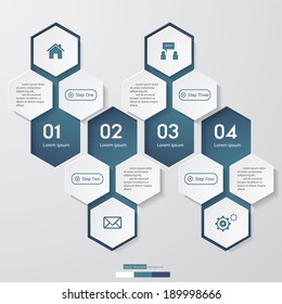 Design clean number banners template/graphic or website layout. Vector.