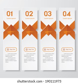 Design clean number banners template/graphic or website layout. Vector.