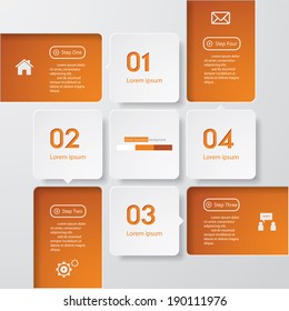 Design clean number banners template/graphic or website layout. Vector.