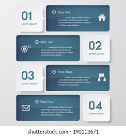 Design clean number banners template/graphic or website layout. Vector.