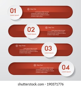 Design clean number banners template/graphic or website layout. Vector.