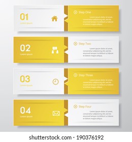 Design clean number banners template/graphic or website layout. Vector.