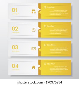 Design clean number banners template/graphic or website layout. Vector.