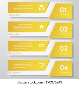 Design clean number banners template/graphic or website layout. Vector.