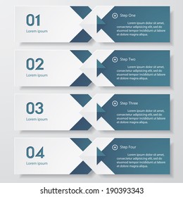 Design clean number banners template/graphic or website layout. Vector.