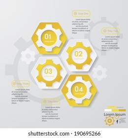 Design clean number banners template/graphic or website layout. Vector.