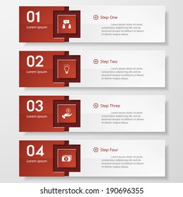 Design clean number banners template/graphic or website layout. Vector.