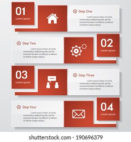 Design clean number banners template/graphic or website layout. Vector.