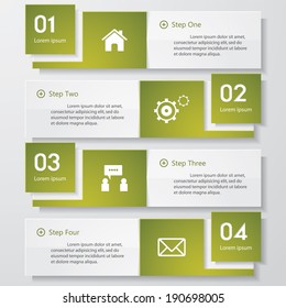 Design clean number banners template/graphic or website layout. Vector.