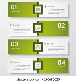 Design clean number banners template/graphic or website layout. Vector.