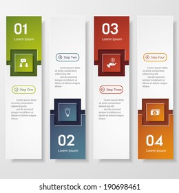 Design clean number banners template/graphic or website layout. Vector.