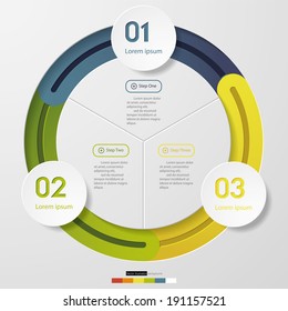 Design clean number banners template/graphic or website layout. Vector.