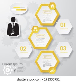 Design clean number banners template/graphic or website layout. Vector.