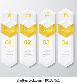 Design clean number banners template/graphic or website layout. Vector.