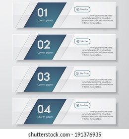 Design clean number banners template/graphic or website layout. Vector.
