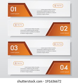 Design clean number banners template/graphic or website layout. Vector.