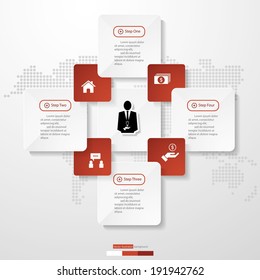 Design clean number banners template/graphic or website layout. Vector.