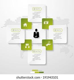 Design clean number banners template/graphic or website layout. Vector.