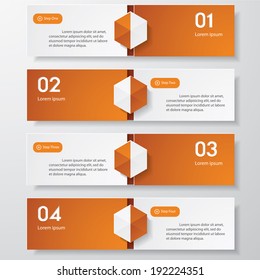 Design clean number banners template/graphic or website layout. Vector.