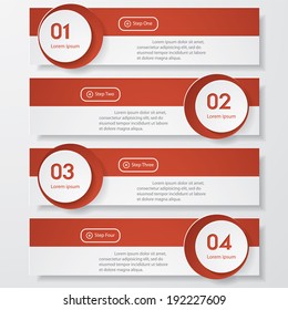 Design clean number banners template/graphic or website layout. Vector.