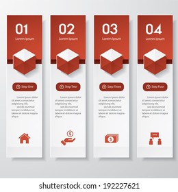 Design clean number banners template/graphic or website layout. Vector.