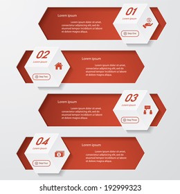 Design clean number banners template/graphic or website layout. Vector.