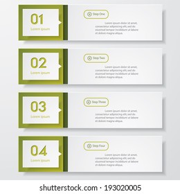 Design clean number banners template/graphic or website layout. Vector.